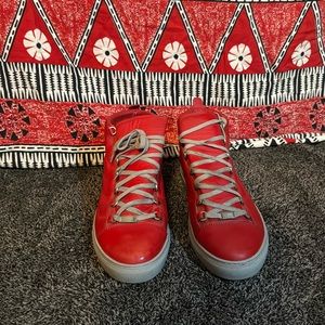 BALENCIAGA Red Arena Sneakers